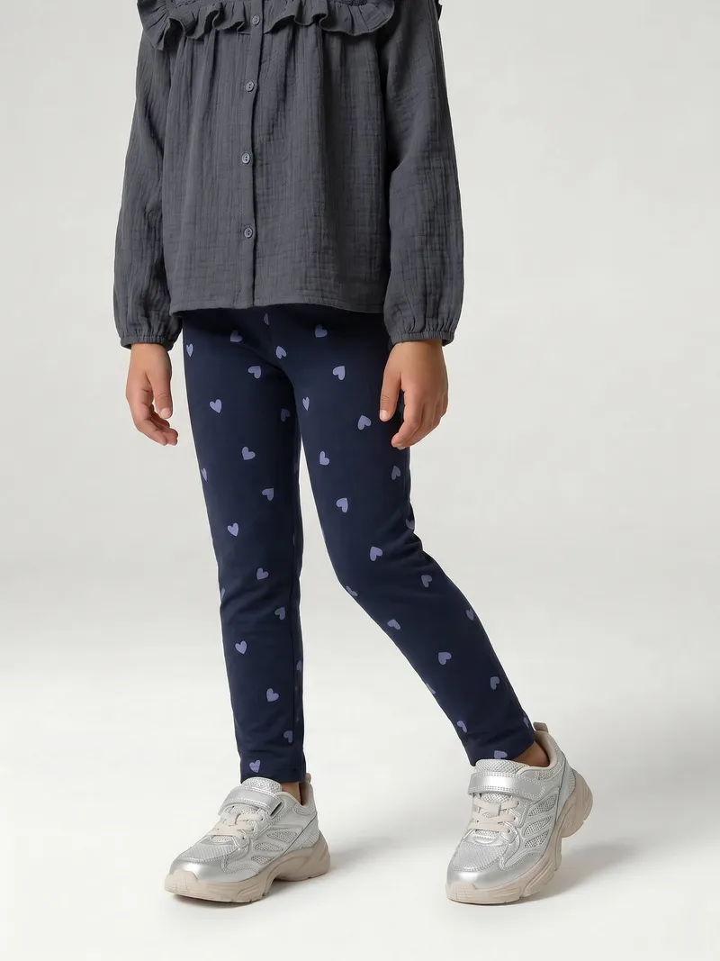 Vertbaudet Mädchen Leggings, Blau, – Produktbild 1 von 3