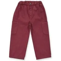 Sense Organics sense-organics Sense Organics Gefütterte Kinderhose im Baggy-Stil Bio Baumwolle Twill mit Außentaschen, Weinrot, – Produktbild 1 von 1