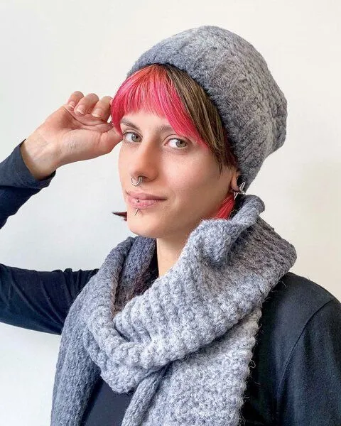 Alma & Lovis Alma & Lovis Strickmütze im Colorchange aus Alpaka-Woll-Mix | Degrade Hat, Dolphin (grau), – Produktbild 2 von 4