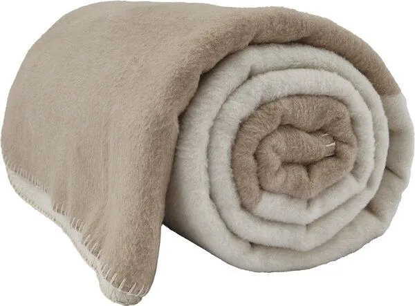 liv interior liv interior Decke DOT aus recycelter Baumwolle, Weiß/braun, – Produktbild 2 von 3
