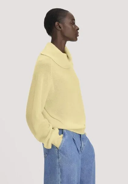 hessnatur hessnatur Strick-Pullover Relaxed aus Cashmere mit Recyclinganteil, Dunkle vanille, – Produktbild 1 von 4