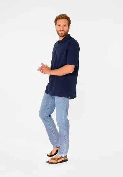 THOKKTHOKK ThokkThokk Herren Polo Shirt aus Biobaumwoll-Piqué, Night sky (blau), – Produktbild 4 von 7