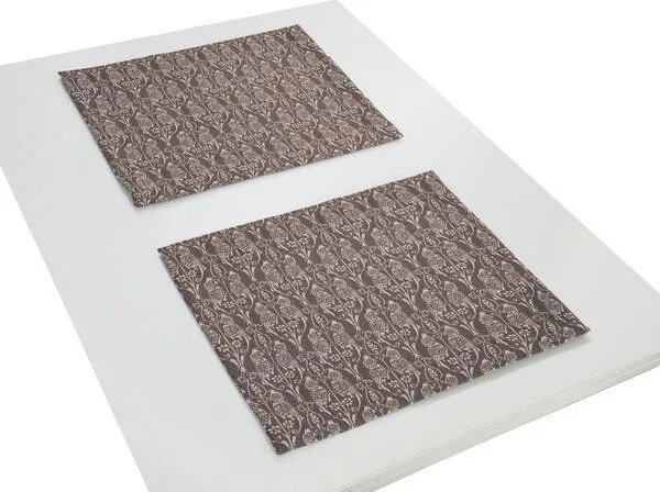Nature by Adam Nature by Adam Tischset 2er Pack aus 100% Bio-Baumwolle - Little Parrot, Dunkelbraun, – Produktbild 2 von 4