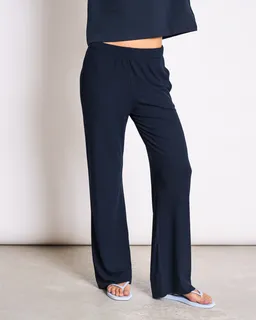 JAN N JUNE JAN 'N JUNE Damen vegan Hose Rib Smilla Nightfall Blau – Produktbild 1 von 1
