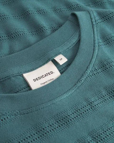 Dedicated DEDICATED T-Shirt Vadstena Lace - Mediterranea Green – Produktbild 3 von 3