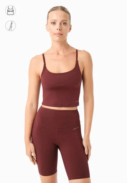 ORGANICATION ORGANICATION TARRA | Crop-Top aus Bio-Baumwolle, Bordeaux, – Produktbild 1 von 4