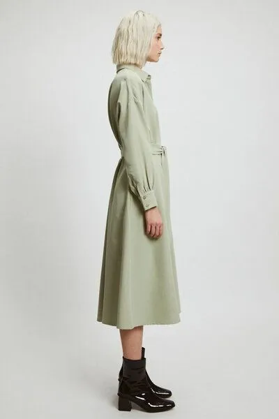 Rita Row Rita Row Hemdblusenkleid KING aus recyceltem Polyester, Dusty green (grün), – Produktbild 3 von 4