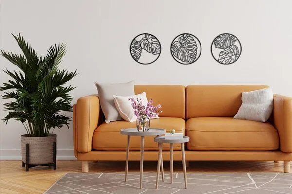 BeWooden BeWooden Wanddekoration aus Holz - Monstera Siluette - 3 Stk – Produktbild 2 von 2