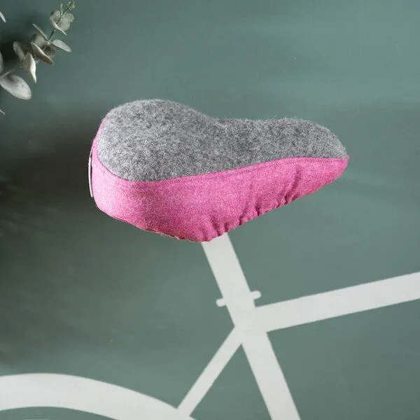 nahtur-design nahtur-design Sattelbezug aus Loden | Sitzheizung für Dein Fahrrad, Pink_02 (rosa), – Produktbild 4 von 5