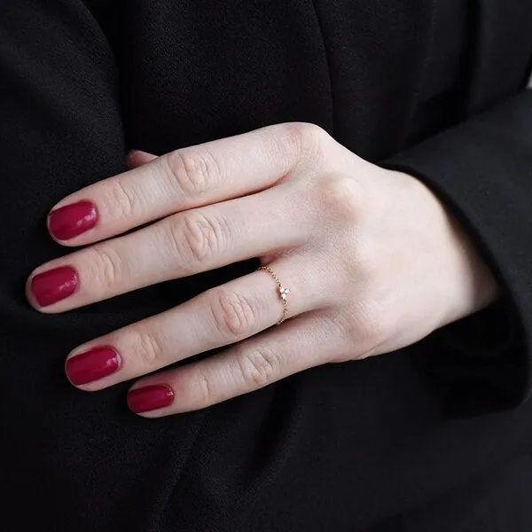 Eppi Eppi Minimalistischer Ring mit Lab Grown Diamanten Cybill, Gelb, – Produktbild 3 von 4