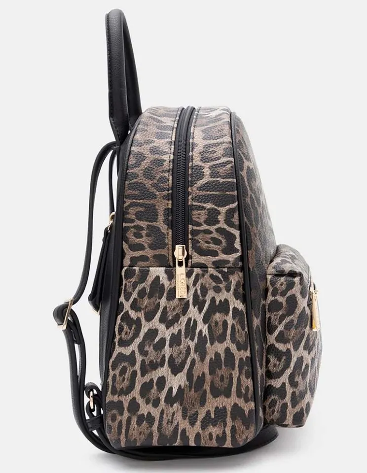 L. CREDI Cityrucksack L.CREDI Damen Rucksack PHAEDRA schwarz-mix, Braun|schwarz, – Produktbild 4 von 5