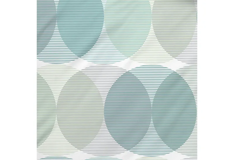 Biberna Biberna Bettwäsche Bettwäsche, Bettwäsche Satin, TENCEL™ Lyocell Kreise, Blau, – Produktbild 5 von 5
