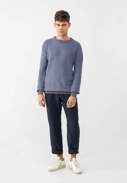 Givn Berlin Givn Berlin Strickpullover GBAIDEN aus Bio-Baumwolle, Blau (melange), – Produktbild 2 von 4