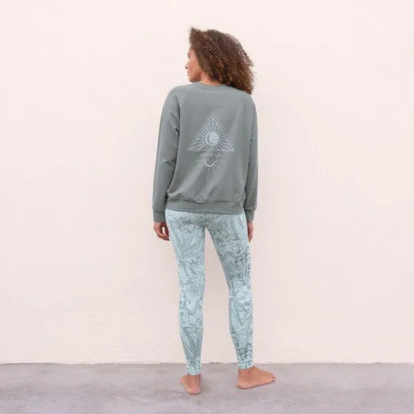 Jaya Jaya GIZA - Damen - Superweicher und bequemer Sweater mit Rundhalsausschnitt für entspannte Momente aus French Terry, Agave/grün, – Produktbild 2 von 3