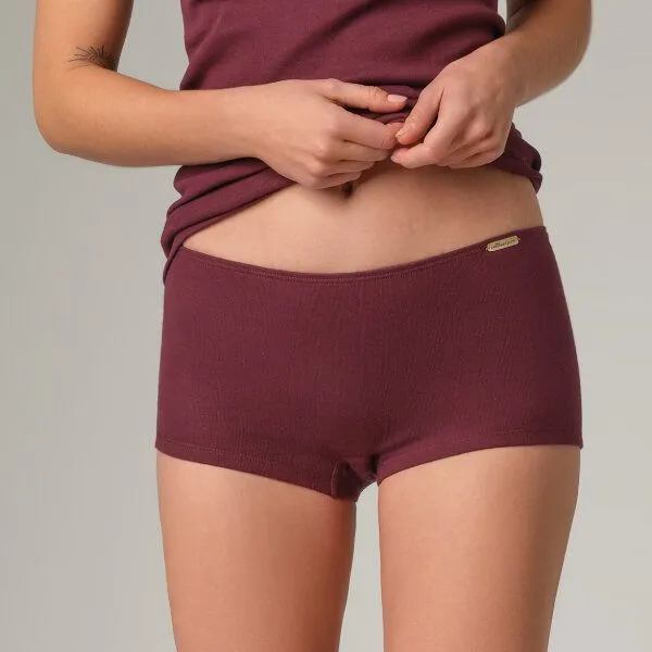 comazo|earth comazo|earth Fairtrade Pure Cotton Panty | GOTS zertifiziert, Burgund, – Produktbild 1 von 4