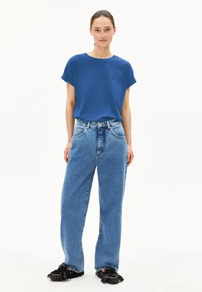 ARMEDANGELS ARMEDANGELS IDAARA Damen T-Shirt aus Bio-Baumwolle, Dark morning, – Produktbild 4 von 4