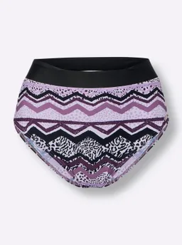 feel good Bikini-Slip violett-schwarz-bedruckt – Produktbild 1 von 1
