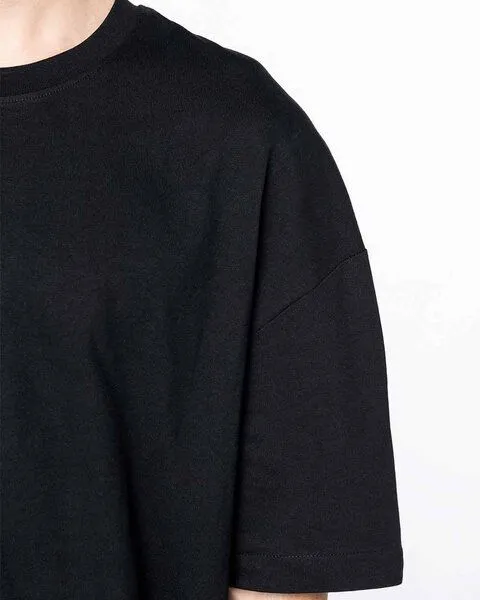 YTWOO YTWOO Schweres Herren T-Shirt Oversized 220g/m² aus 100% nachhaltiger Bio-Baumwolle, Schwarz, – Produktbild 3 von 4