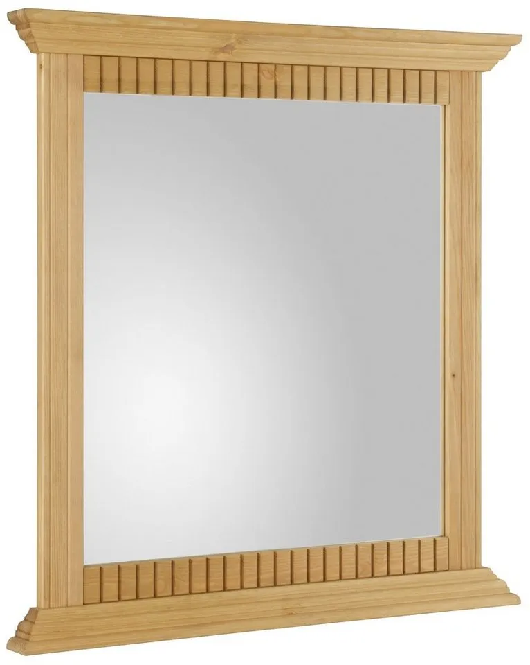 OTTO home Spiegel Rustic, Garderobenspiegel, Landhausstil (Made in Europe), Rahmen in Kiefer massiv, Breite 78 cm, mit Zierfräsungen, Beige, – Produktbild 2 von 5