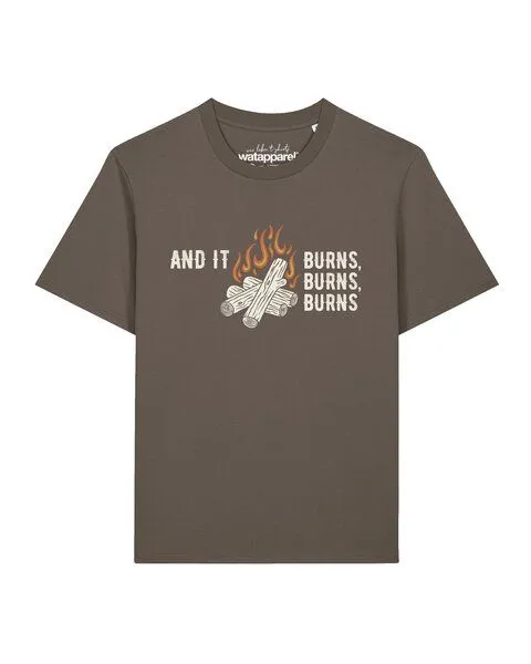 watapparel watapparel T-Shirt Unisex And it burns, Mocha, – Produktbild 1 von 2