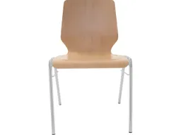 Besucherstuhl "A2" Buche, Gestell silber, Steg – Produktbild 1 von 1