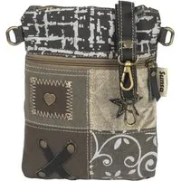 Sunsa Sunsa kleine Umhängetasche Canvas Crossover Tasche in Patchwork Design – Produktbild 1 von 1