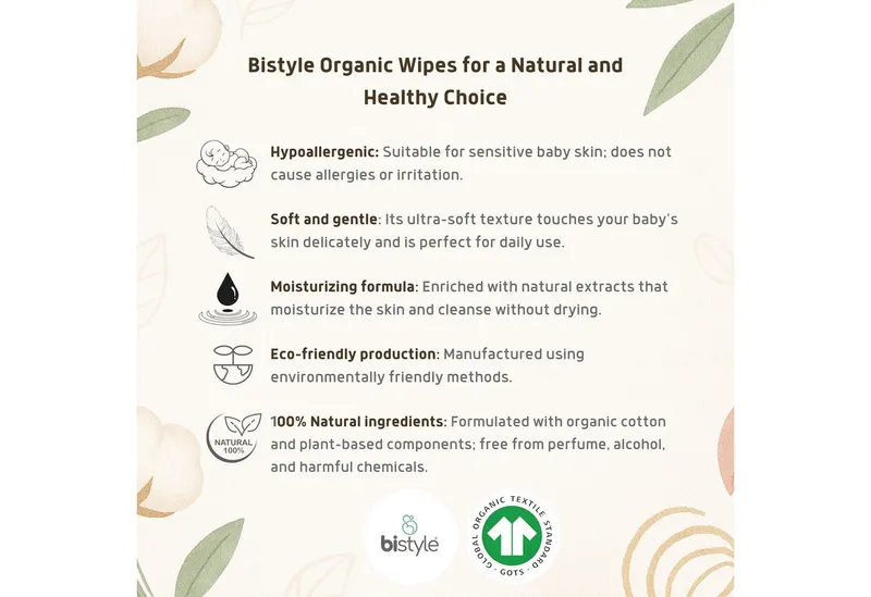 bistyle bistyle Spucktuch Spucktücher für Babys 20x20 aus Bio-Baumwolle, (Set, 6-tlg., 6er Pack), Basic, Beige|blau, – Produktbild 5 von 5