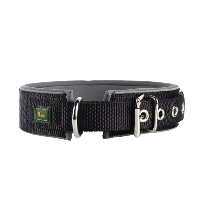 Hunter Hunter Halsband Neopren Reflect schwarz/ grau 55 cm, Schwarz/ grau, – Produktbild 1 von 2