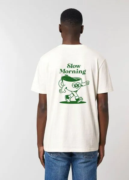 Kultgut Kultgut NEW Upcycling Generation- Artdesign - Bioshirt / Slow Morning, Natur, – Produktbild 3 von 4