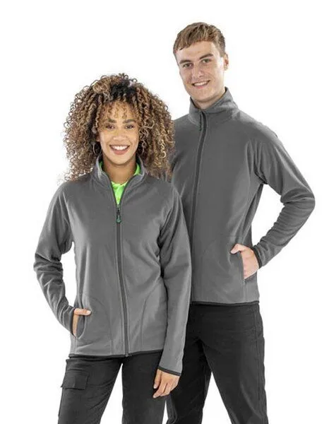 Result Genuine Recycled Result Genuine Recycled Recycelte Unisex leichte Fleecejacke Übergangsjacke Berufsbekleidung 5 Farben, Schwarz, – Produktbild 1 von 3