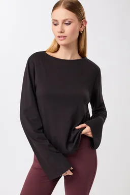 mandala MANDALA Damen vegan Longsleeve Iconic Schwarz – Produktbild 1 von 1