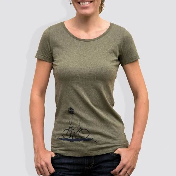 little kiwi little kiwi Damen T-Shirt, "No Way", Khaki, – Produktbild 1 von 4