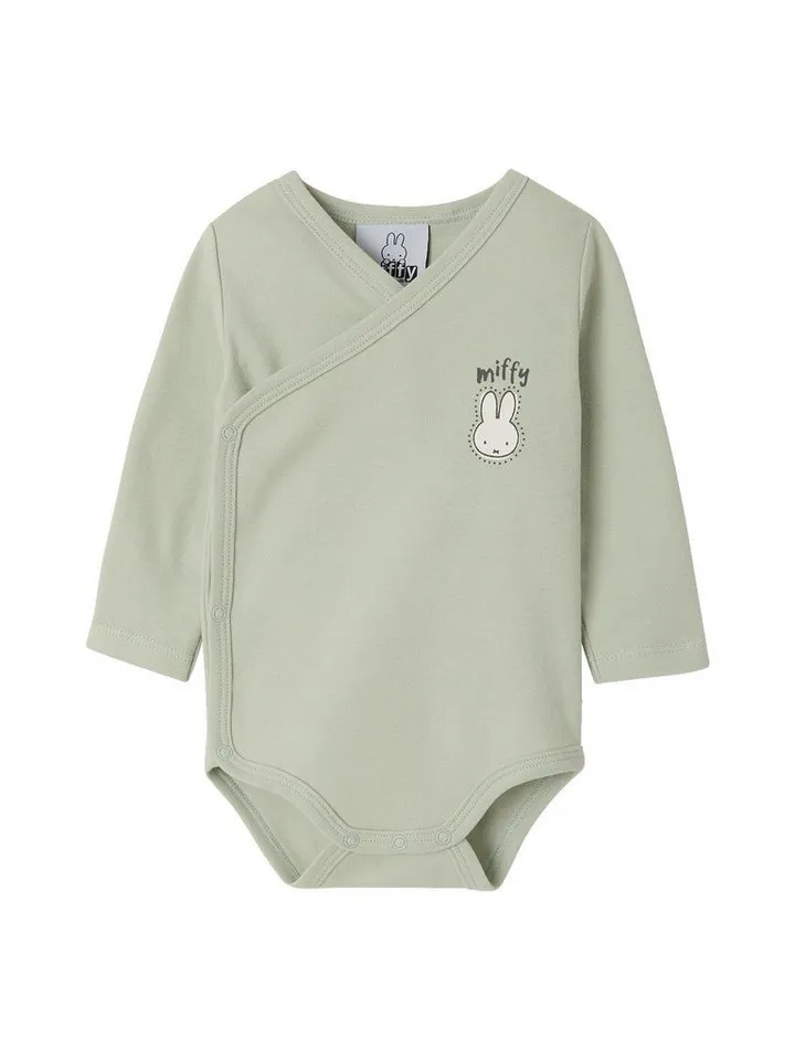 Vertbaudet Vertbaudet Body Wickelbodys langarm HASE MIFFY 2er-Pack, Grün, – Produktbild 3 von 4