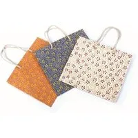 El Puente El Puente Geschenktaschen "Floral", 3er-Set | Fair Trade & Handmade aus Indien, Natur, – Produktbild 1 von 1
