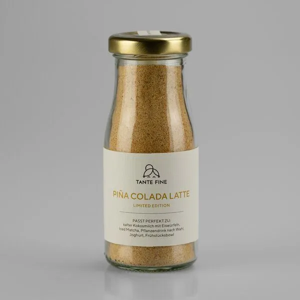 Tante Fine Tante Fine Bio Mischung PIÑA COLADA LATTE * Getränkemischung * tropisches Topping – Produktbild 1 von 4