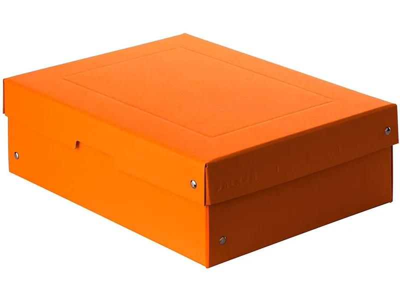 Falken Falken Aufbewahrungsbox "PURE Box" Pastell, DIN A4, 100 mm Höhe, orange – Produktbild 1 von 1
