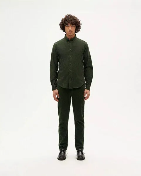 thinking mu thinking mu Langarm-Hemd Modell: Ant Microchecks, Green (grün), – Produktbild 2 von 3
