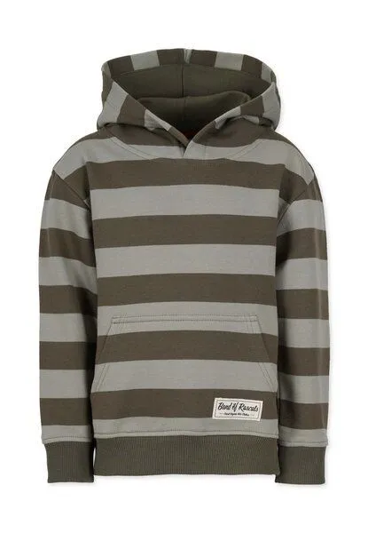 Band of Rascals Band of Rascals Striped Hooded, Olive-moos, – Produktbild 2 von 4