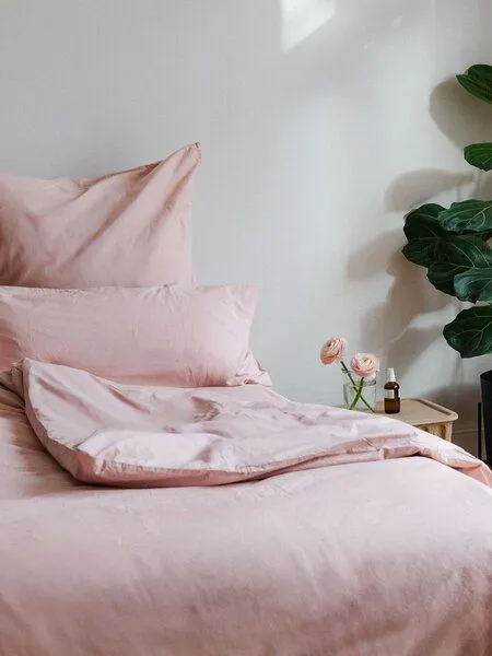 erlich textil erlich textil Cotton Select Spannbettlaken aus Bio-Baumwolle, made in Europe, Puder, – Produktbild 4 von 4