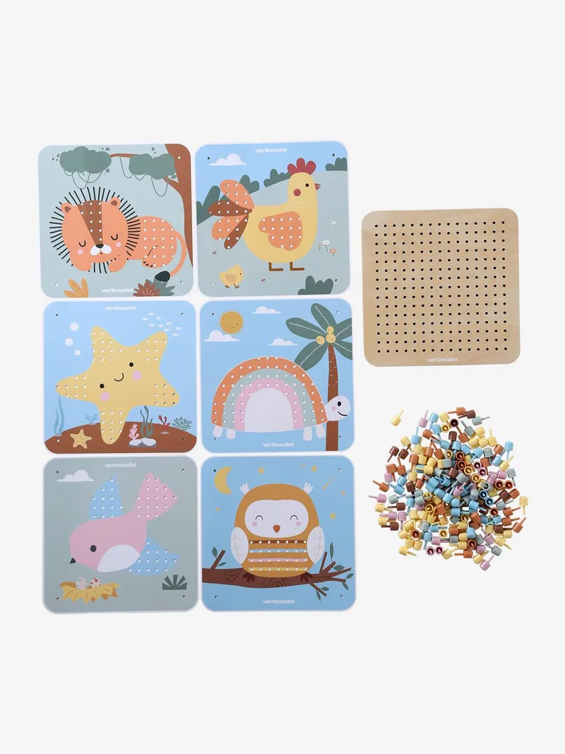 Vertbaudet Vertbaudet Mosaikbilder Kinder aus Holz FSC®, Mehrfarbig, – Produktbild 4 von 4