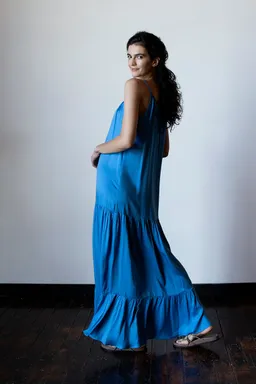 Neu Nomads Neu Nomads Damen vegan Kleid Barcelona Maxi Azurblau – Produktbild 1 von 1