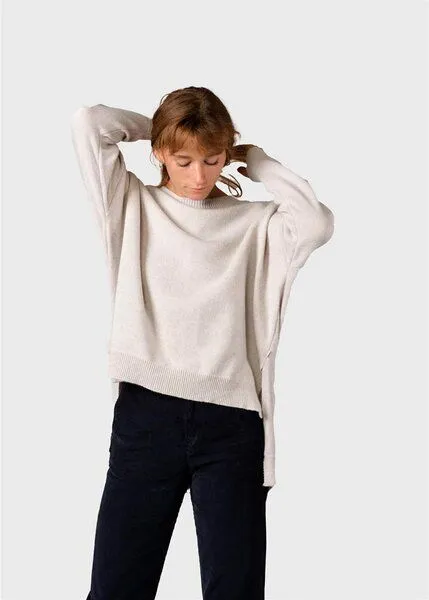 Klitmøller Collective Klitmøller Collective Strickpullover Cirkeline aus mulesingfreier Wolle, Grau (pastel grey), – Produktbild 1 von 5