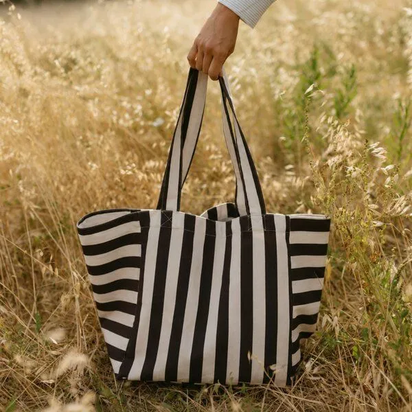 NORDLICHT NORDLICHT Shopper Kiki Streifen, Braun, – Produktbild 4 von 4
