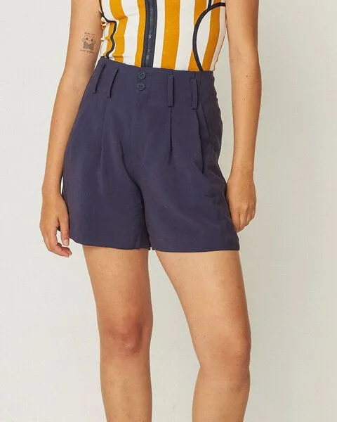 SKFK SKFK Neba Short - aus EcoVero, Navy violet (blau), – Produktbild 2 von 4