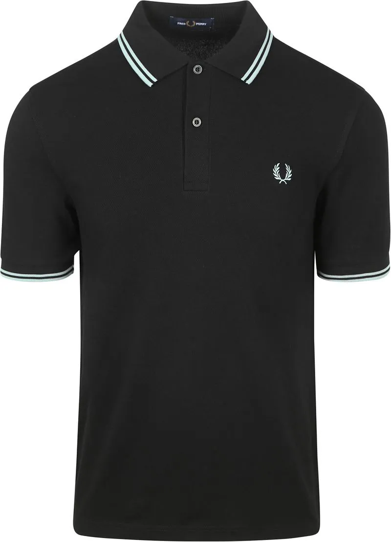 Fred Perry Fred Perry Polo Twin Tipped M3600 schwarz, Schwarz, – Produktbild 2 von 4