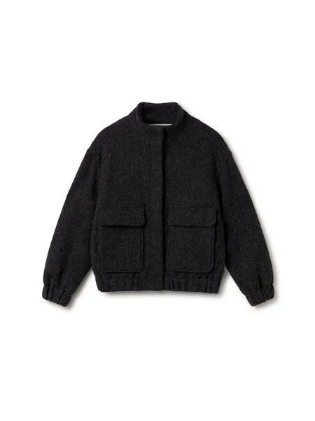 TWOTHIRDS TWOTHIRDS Jacke aus gekochter Wolle Bushmill, Dark grey, – Produktbild 1 von 3