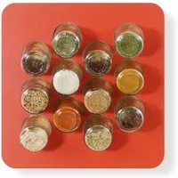 nest-gestaltung nest-gestaltung Gewürzregal habibi · mit 12 Gläsern, Rot, – Produktbild 1 von 1