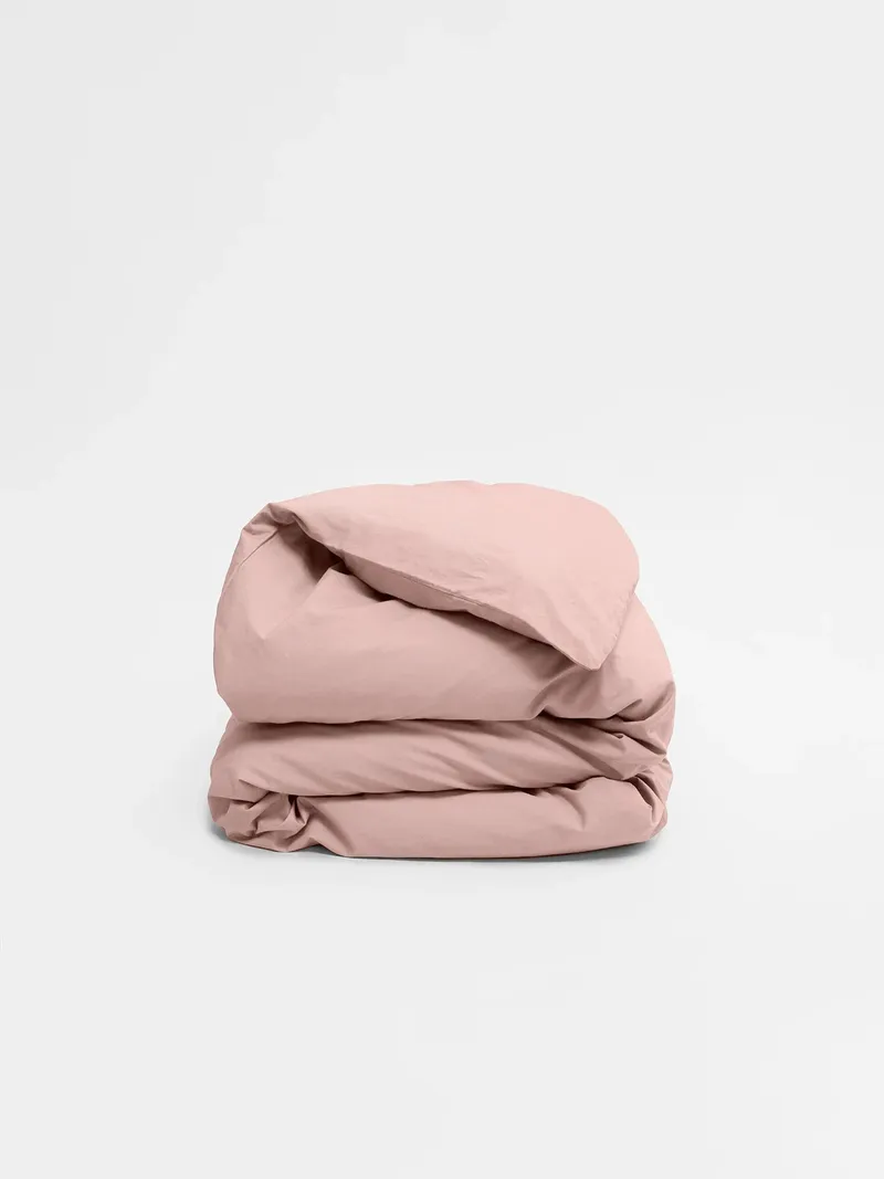 erlich textil erlich textil Finn Bettdeckenbezug aus Bio-Baumwolle, made in Europe, Puder, – Produktbild 1 von 6