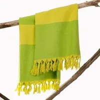 HängemattenGlück HängemattenGlück Hamamtuch/Strandtuch, handgewebt, flauschig, Bio-Baumwolle, GOTS-zertifiziert, 100x180cm, Verde grün, – Produktbild 1 von 1