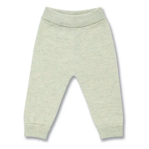 Sense Organics Sense Organics Baby Strickleggings aus Merinowolle, Modell PABLO, Lindgrün melange, – Produktbild 1 von 4